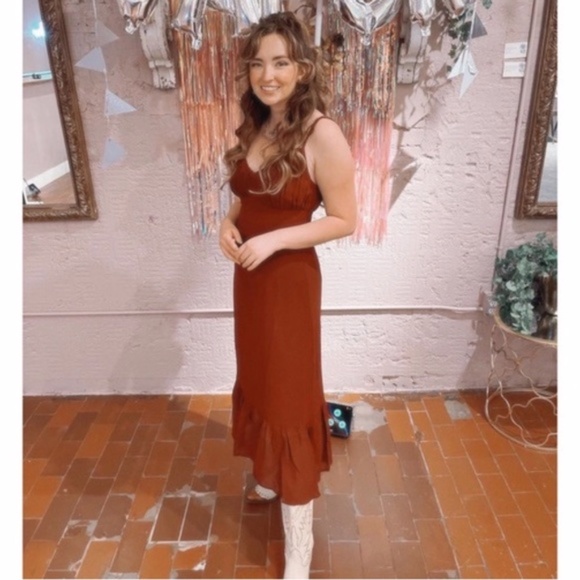 NEW Reformation Embry Dress Plum 10 - Picture 6 of 17